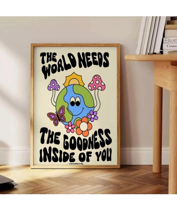 The World Need Groovy Art Print est présent 