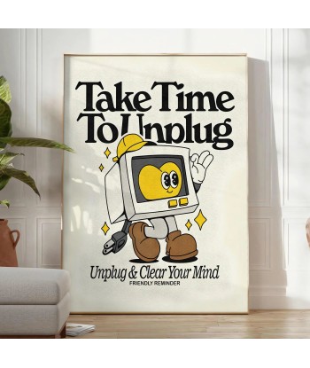 Take Time To Unplug Groovy Art Print l'achat 