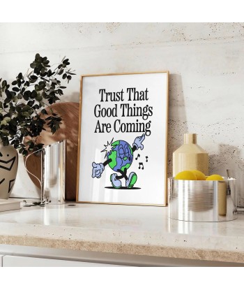 Trust That Godd Things Are Coming Groovy Art Print store