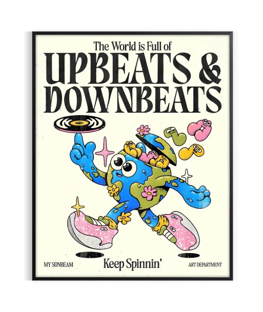 Upbeats And Downbeats Keep Spininnin Groovy Wall Art Par le système avancé 