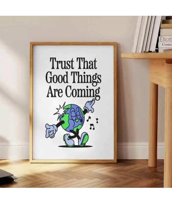 Trust That Godd Things Are Coming Groovy Art Print store