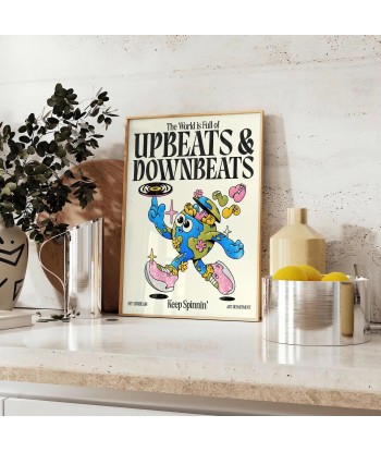 Upbeats And Downbeats Keep Spininnin Groovy Wall Art Par le système avancé 