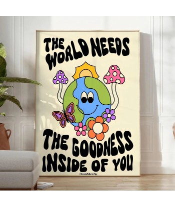 The World Need Groovy Art Print est présent 