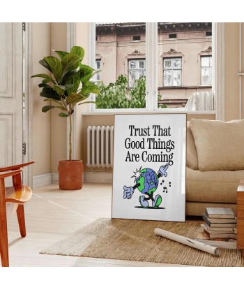 Trust That Godd Things Are Coming Groovy Art Print store