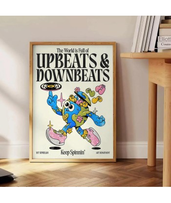 Upbeats And Downbeats Keep Spininnin Groovy Wall Art Par le système avancé 