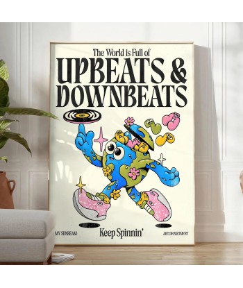 Upbeats And Downbeats Keep Spininnin Groovy Wall Art Par le système avancé 