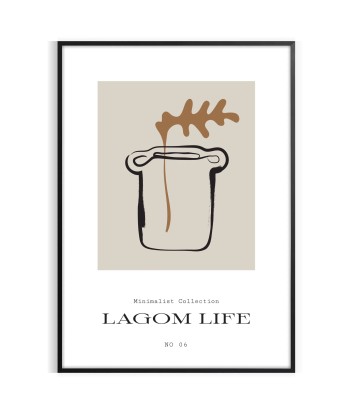 Affiche Boho Lagom en linge